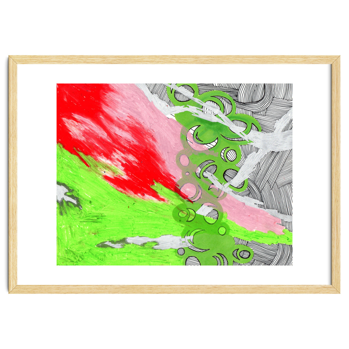 Green and Pink Spill