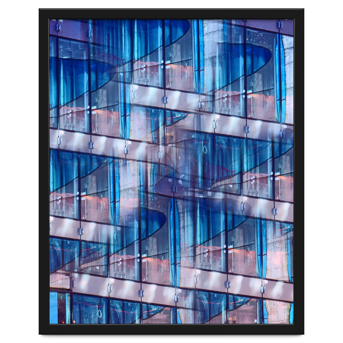 Blue Skyscraper Abstract