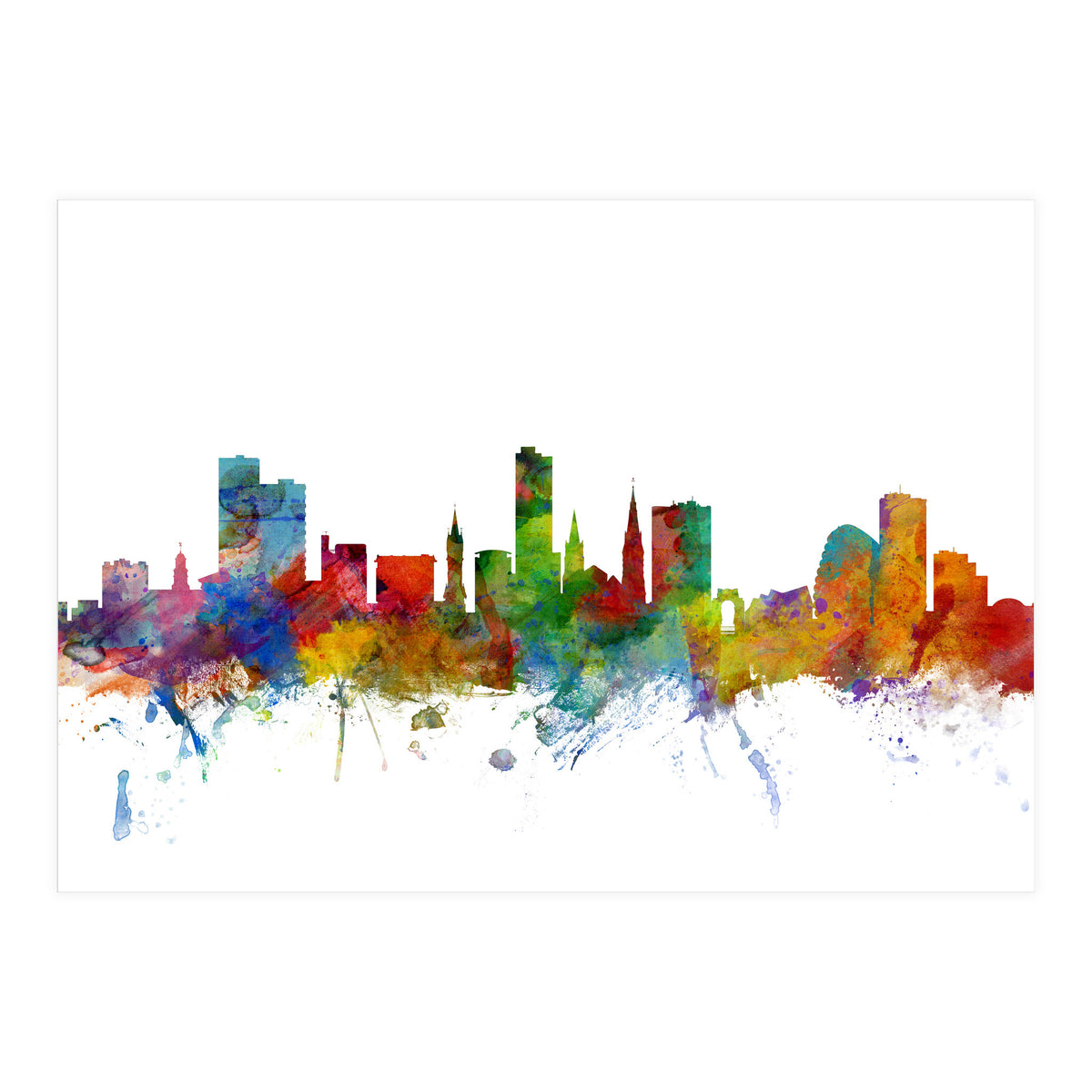 Leicester England Skyline (Print Only)