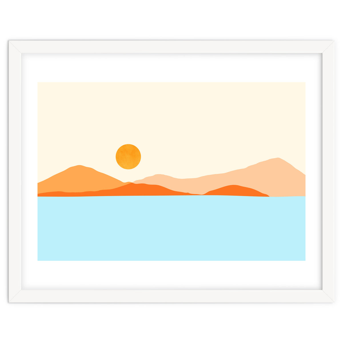 Desert Sea Minimal Landscape