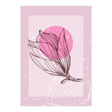 Magnolia  Minimalist Scandinavian, Abstract Geometric Art, Botanical Art (Print Only) thumbnail