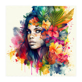 Watercolor Tropical Woman #17 (Print Only) thumbnail