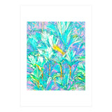 Palm Garden, Tropical Nature Jungle Botanical Painting, Bohemian Intricate Pastel Forest (Print Only) thumbnail