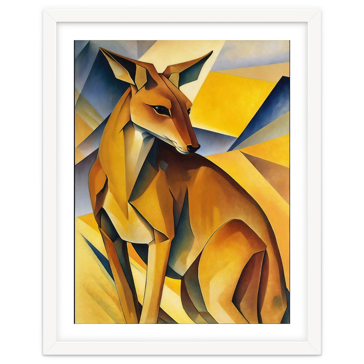 Kangaroo Abstract Oil Painting