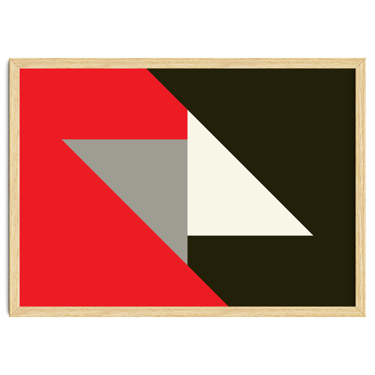 Geometric  Shapes No. 63 - triangles, red, black, grey