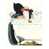 Batman in the Bath, funny Bathroom Humour (Print Only) thumbnail