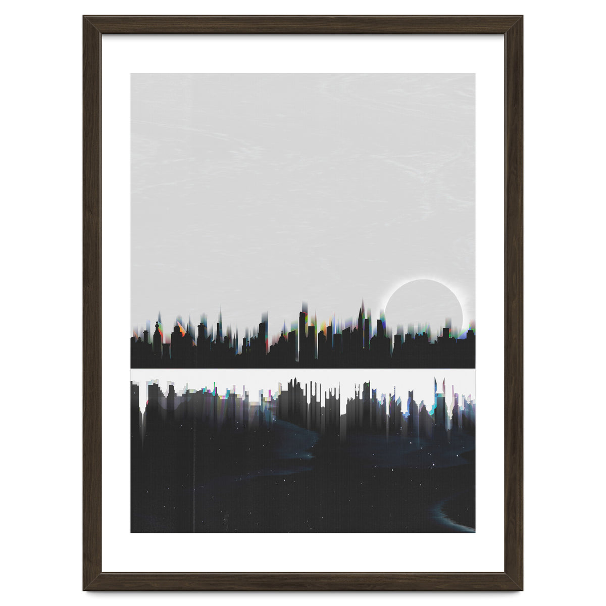 Black and white city