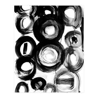 Black and White Ink Circles (Print Only)