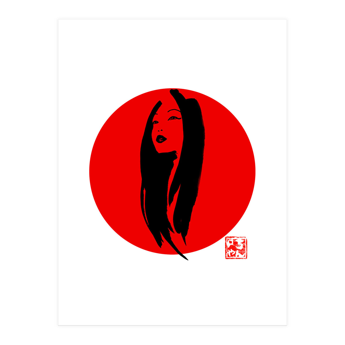 Geisha02 in red (Print Only)