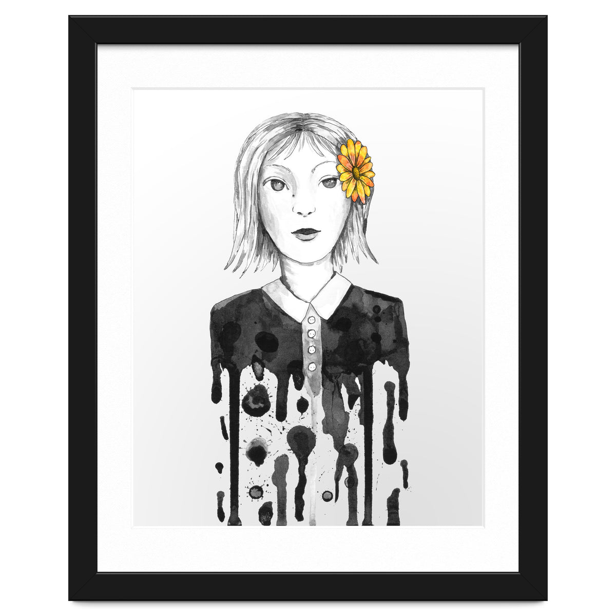 Flower dripping girl