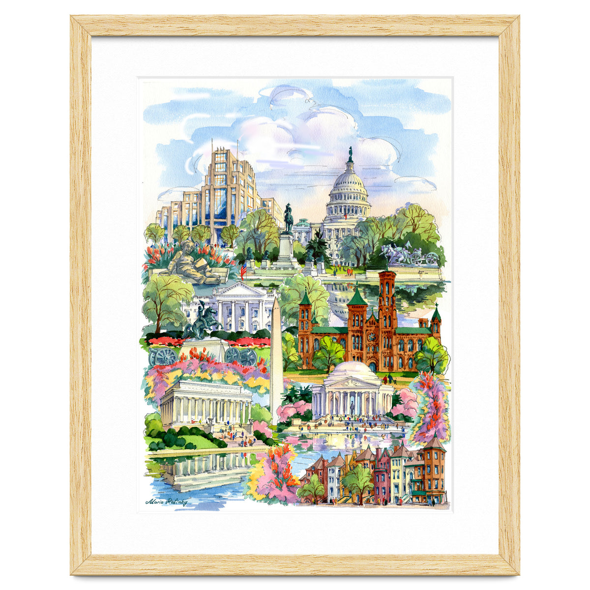 Washington District of Columbia Illustration