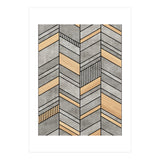 Abstract Chevron Pattern - Concrete and Wood (Print Only) thumbnail