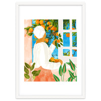 A Few Bad Oranges Is No Reason Not To Bring The Grove Home | Boho Botanical Garden Painting