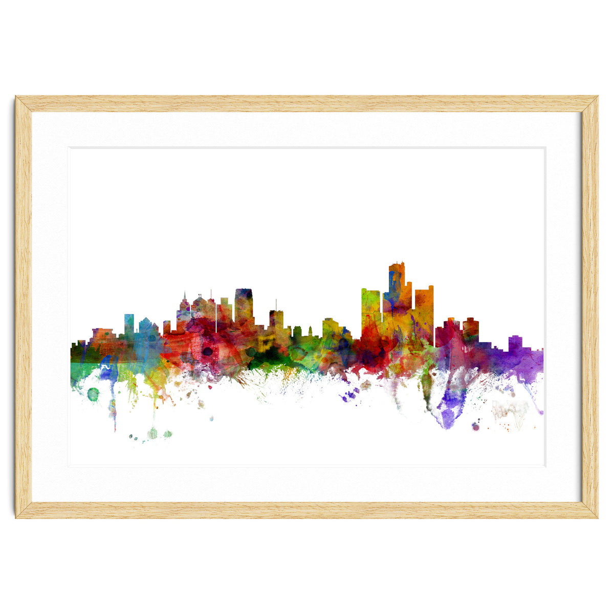 Detroit Michigan Skyline