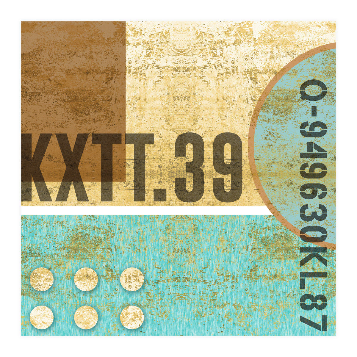 Abstract Industrial Sand And Blue (Print Only)