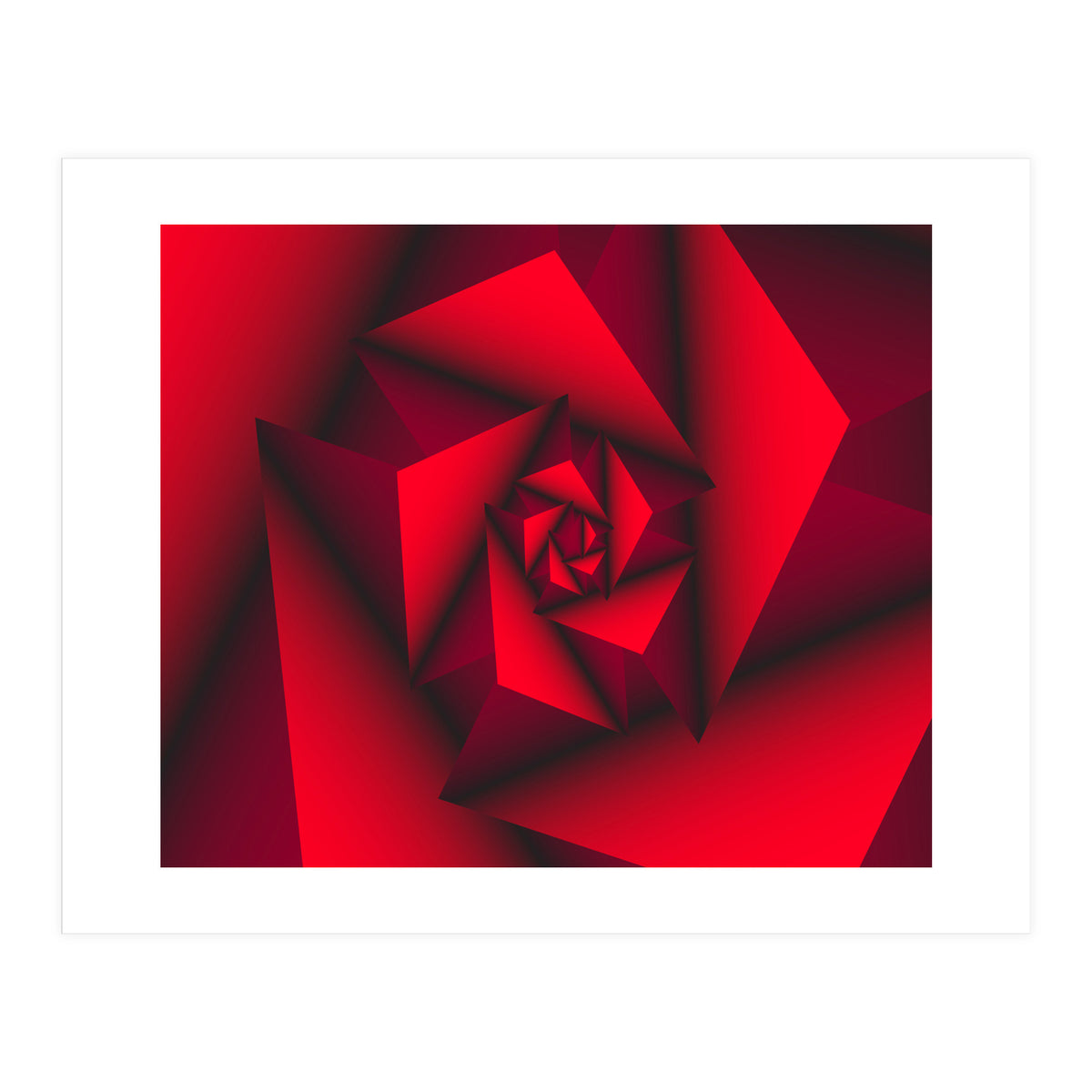Red Abstract Geometric (Print Only)