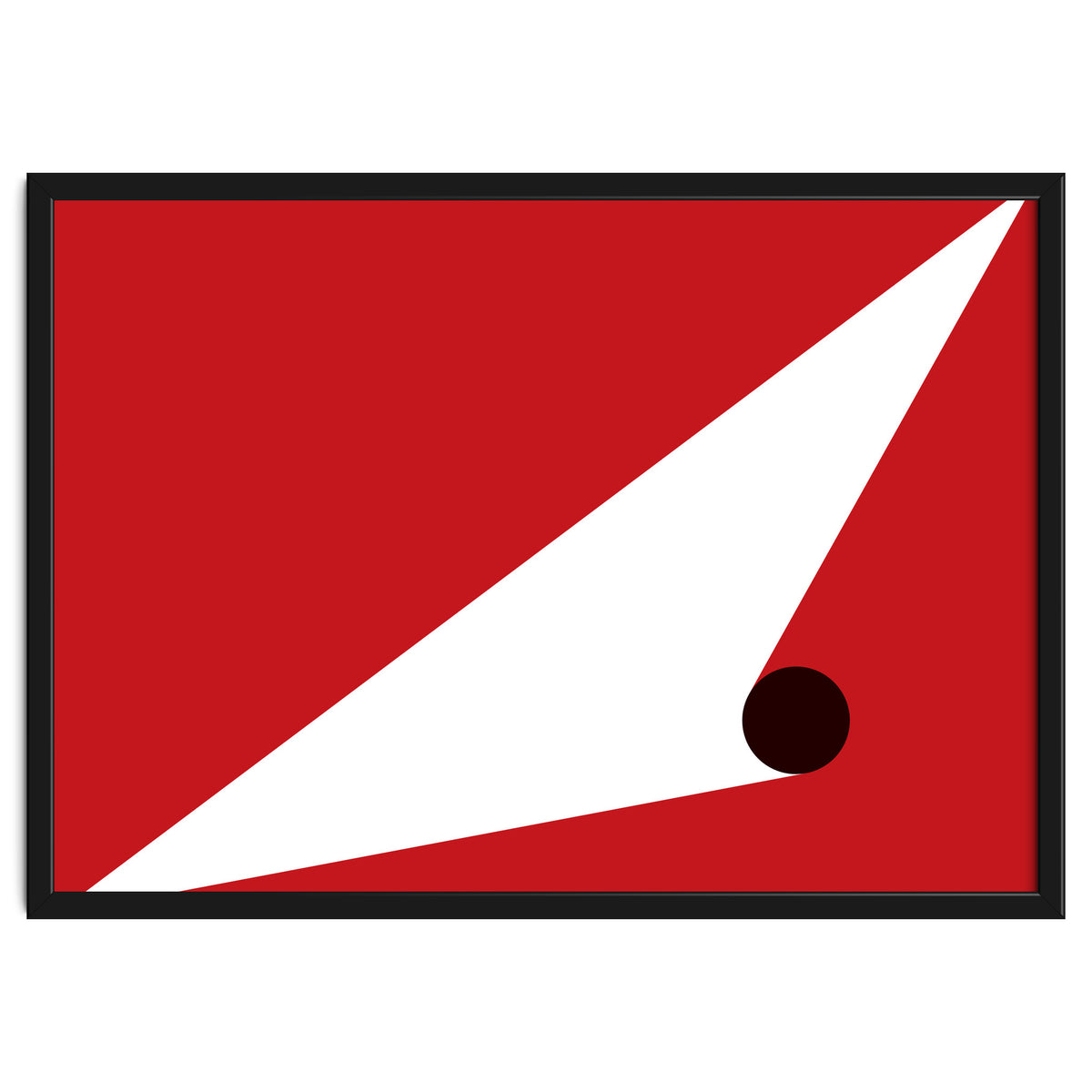 Geometric Shapes No. 71 - red, white & black