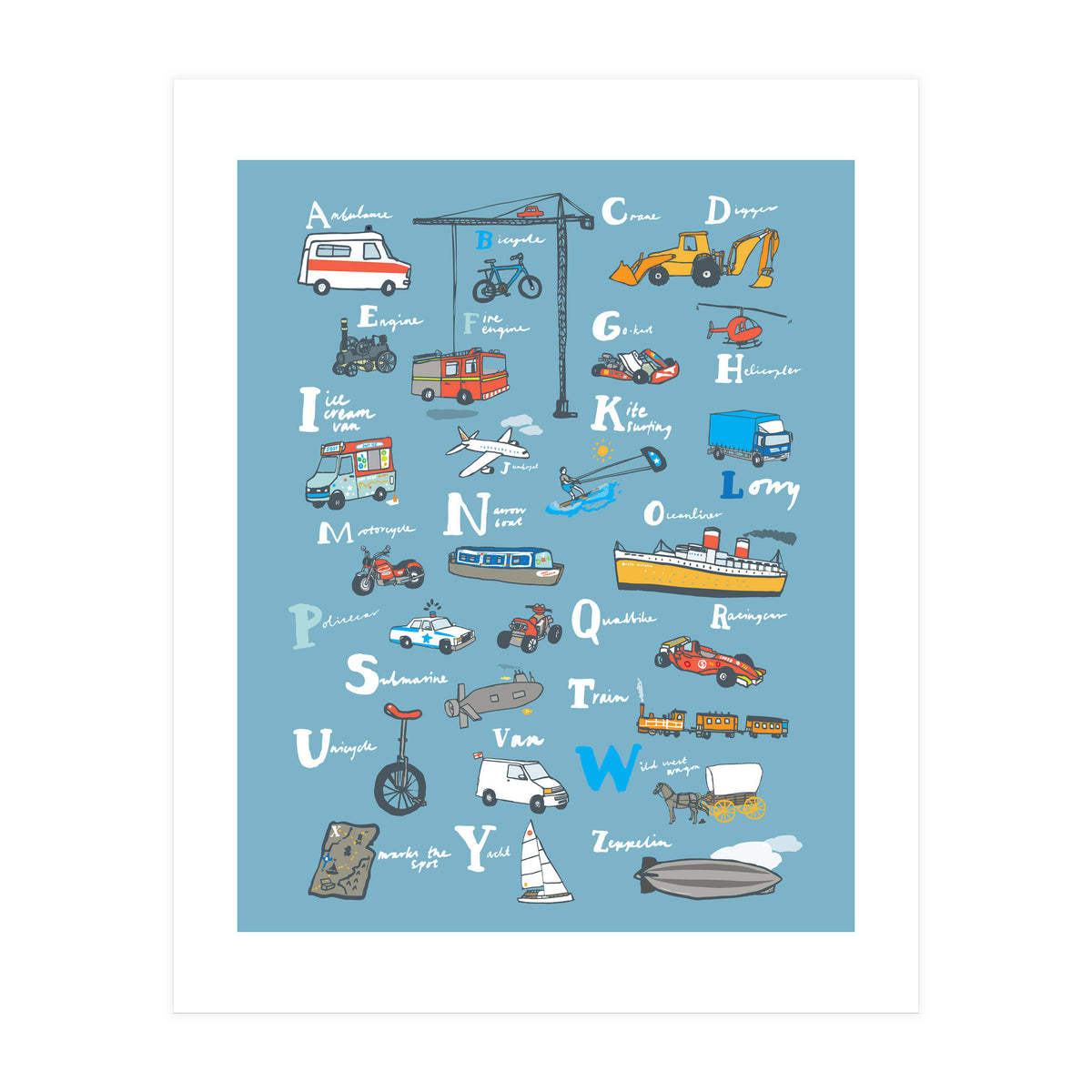 Vehicle ABC Print (Print Only)