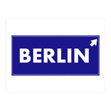 Let`s go to Berlin, Germany! Blue road sign (Print Only) thumbnail
