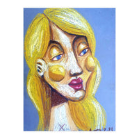 Blond Girl looking left (Print Only)