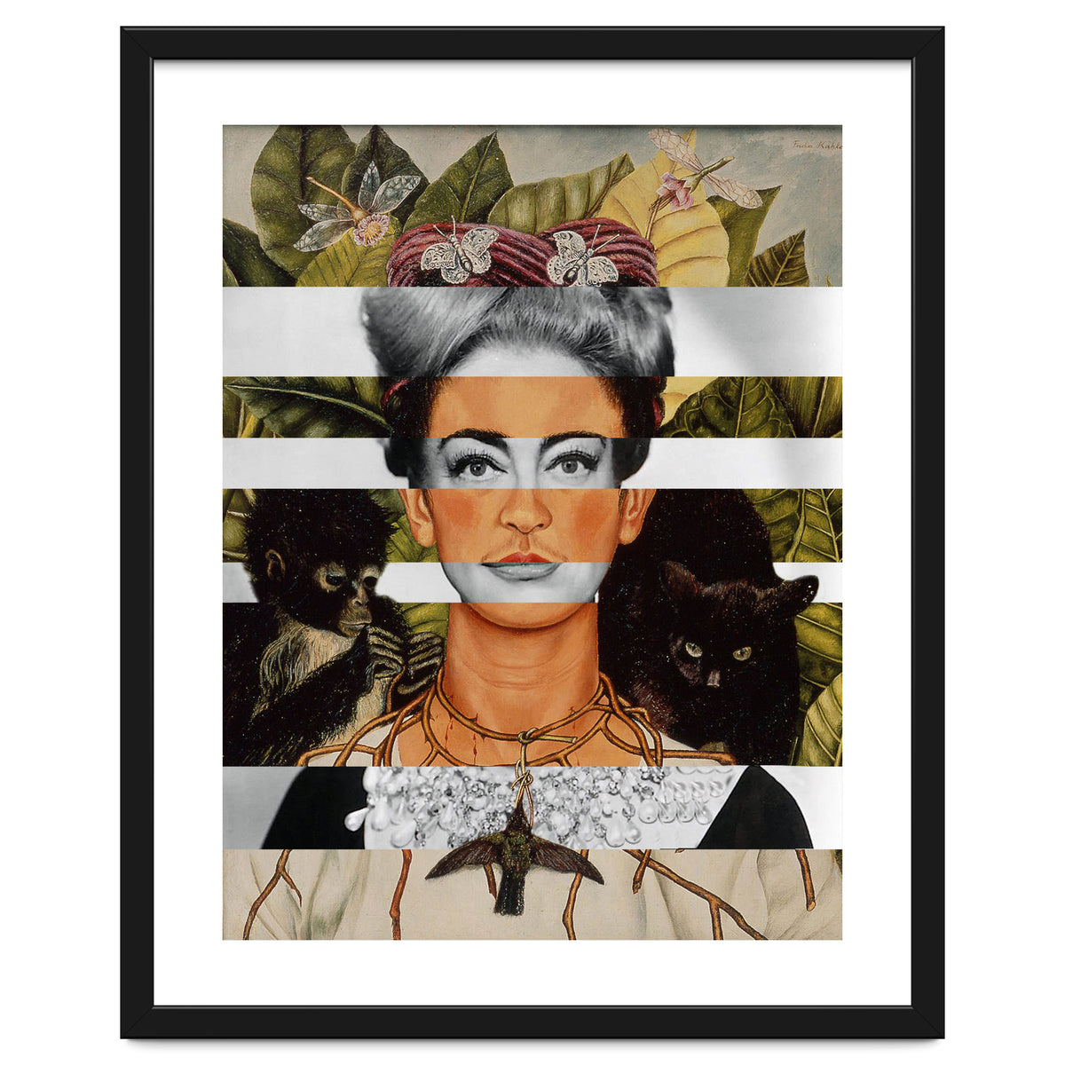 Frida Kahlo "Self Portrait with Thorn Necklace and Hummingbird" & Joan Crawford