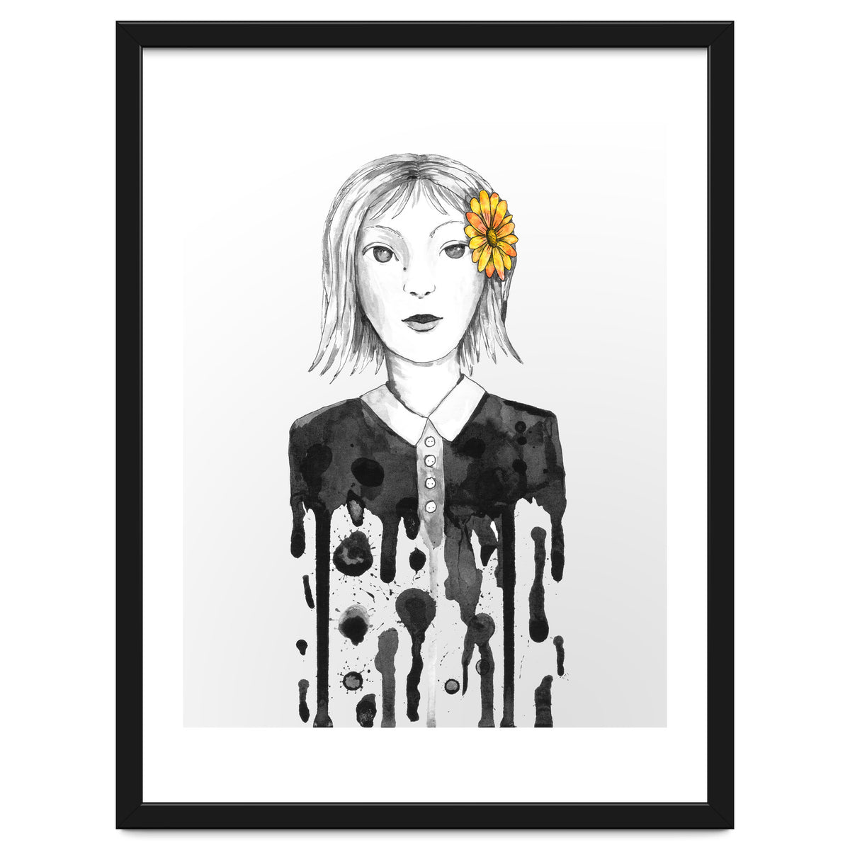 Flower dripping girl