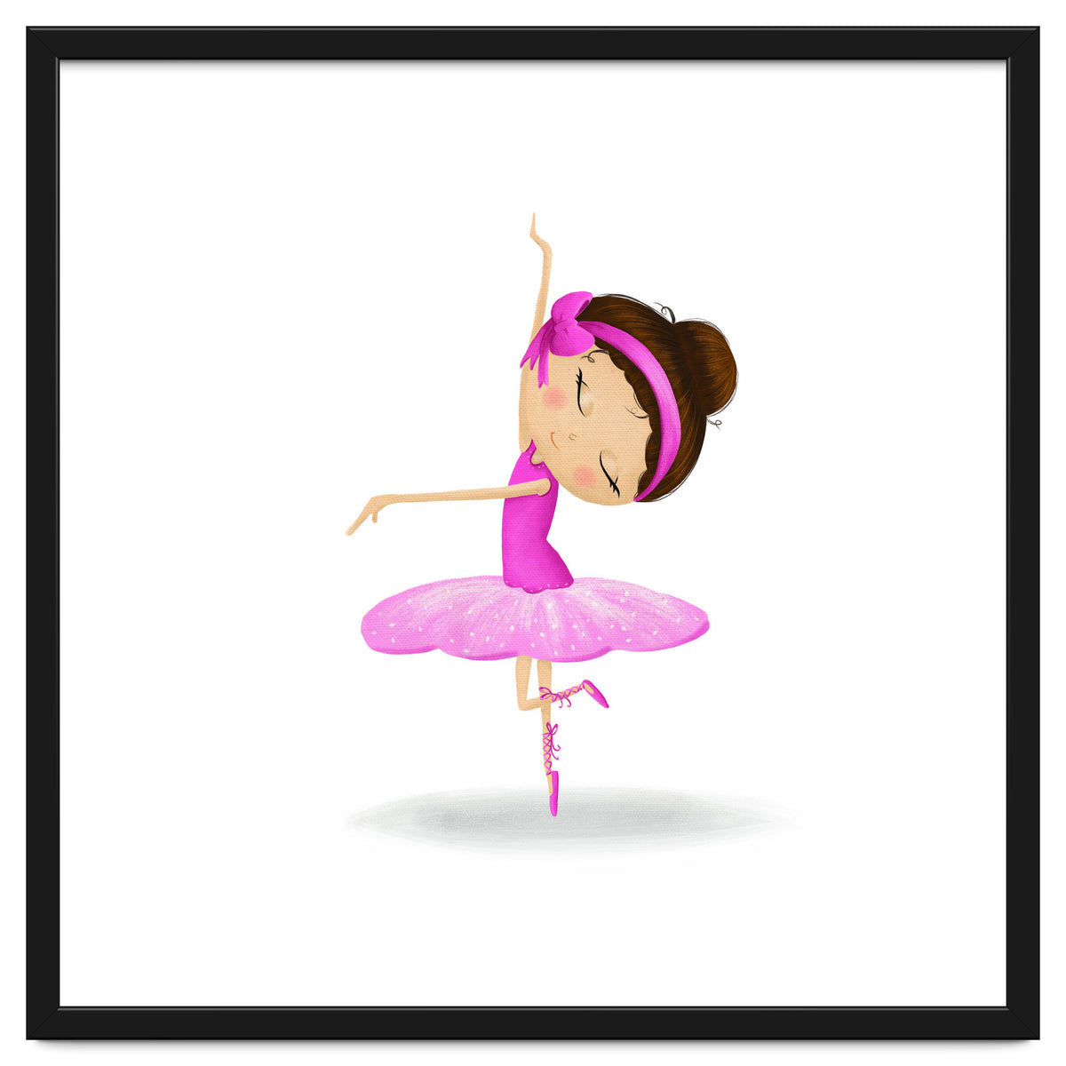 Adorable Twirling Ballerina Nursery Print