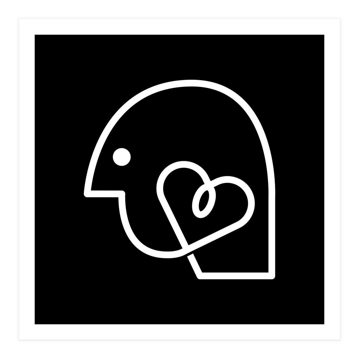 Head Heart_Black (Print Only)