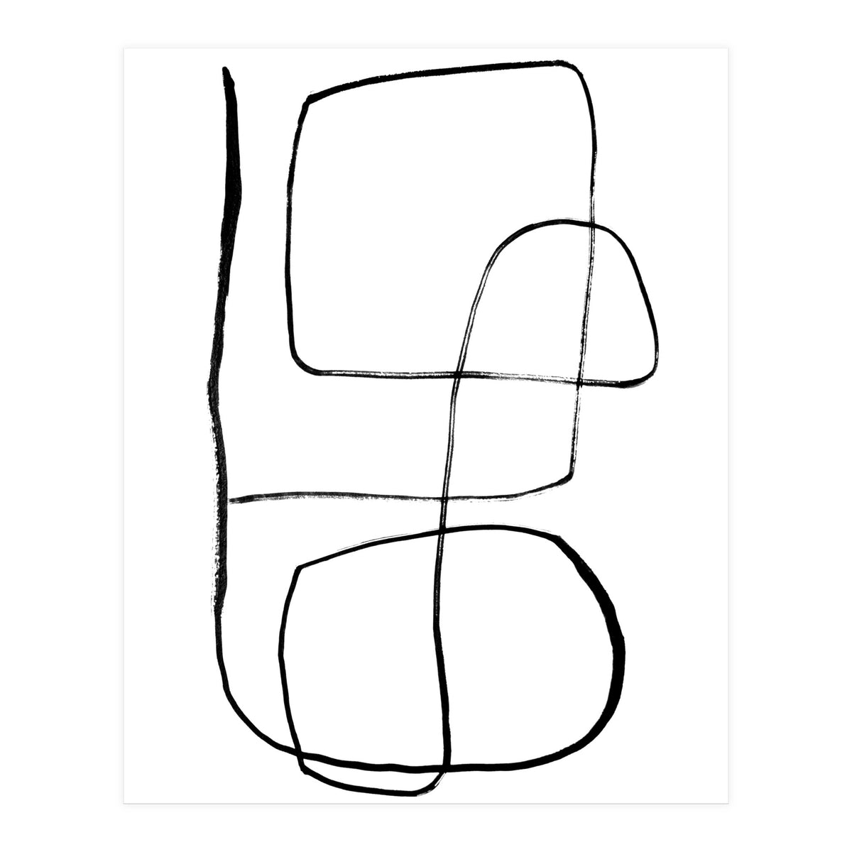 Mid-Century Line Art Print #3 (Print Only)