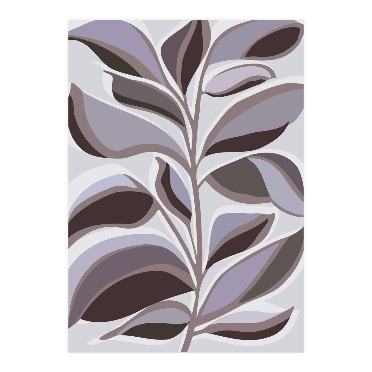 Lavender Floral Abstract (Print Only)