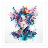 Watercolor Tropical Woman #16 (Print Only) thumbnail