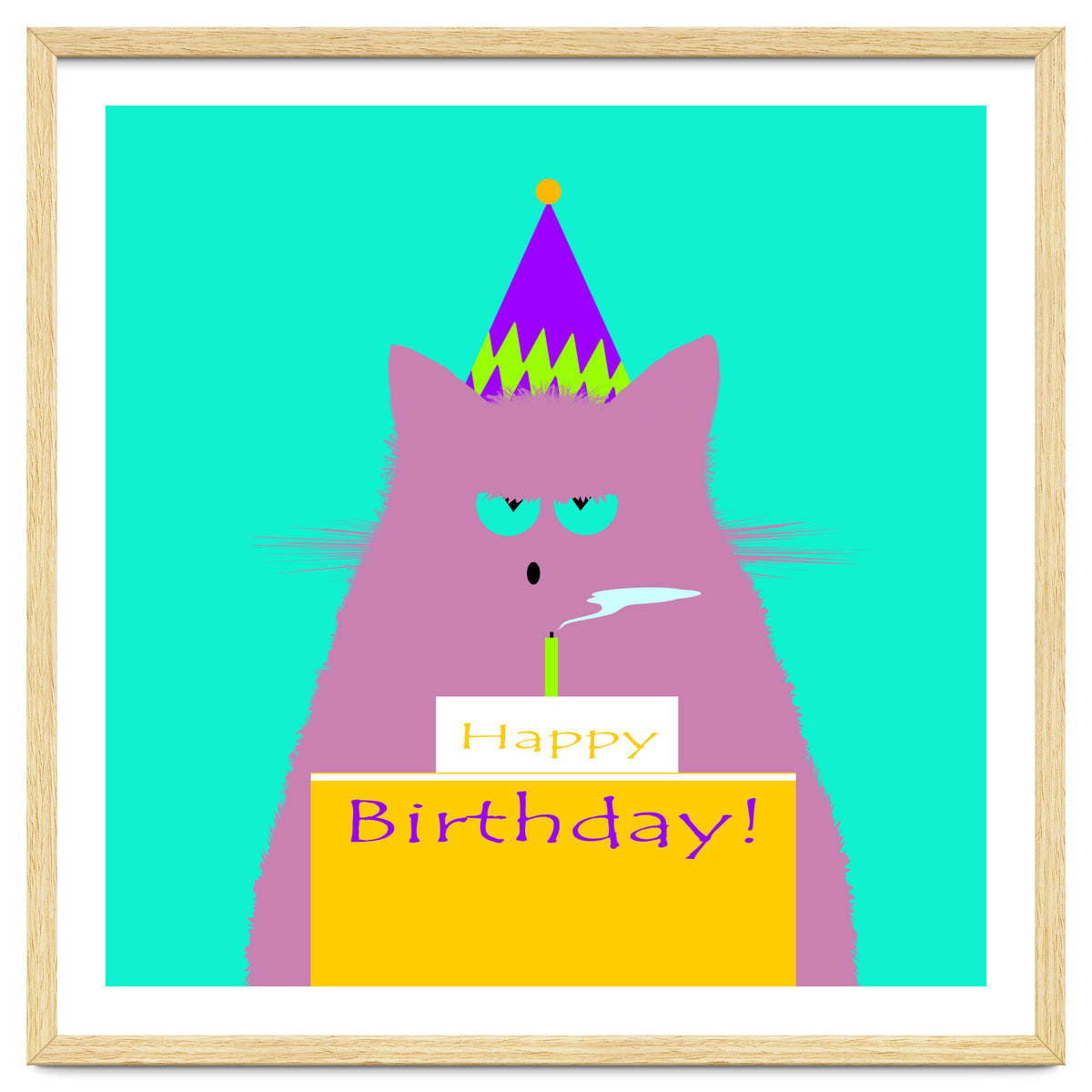 Birthday Lilac Cat