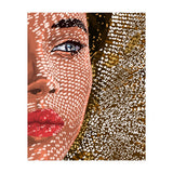 Under The Jute Hat, Bohemian Woman Fashion Painting (Print Only) thumbnail