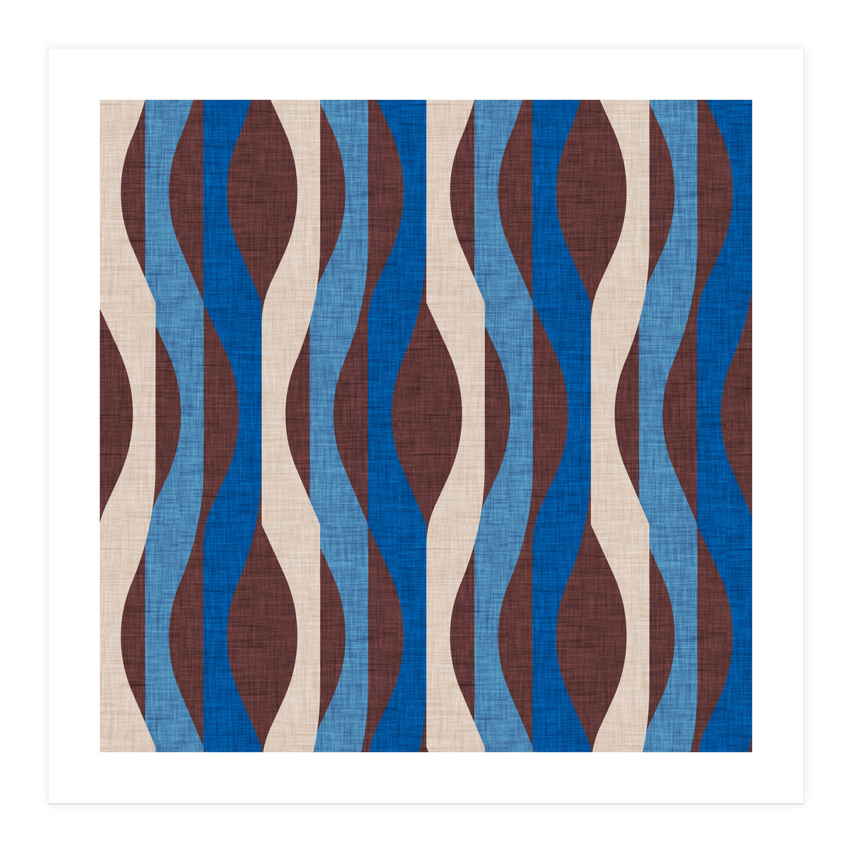 Mod Stripes Blue  (Print Only)