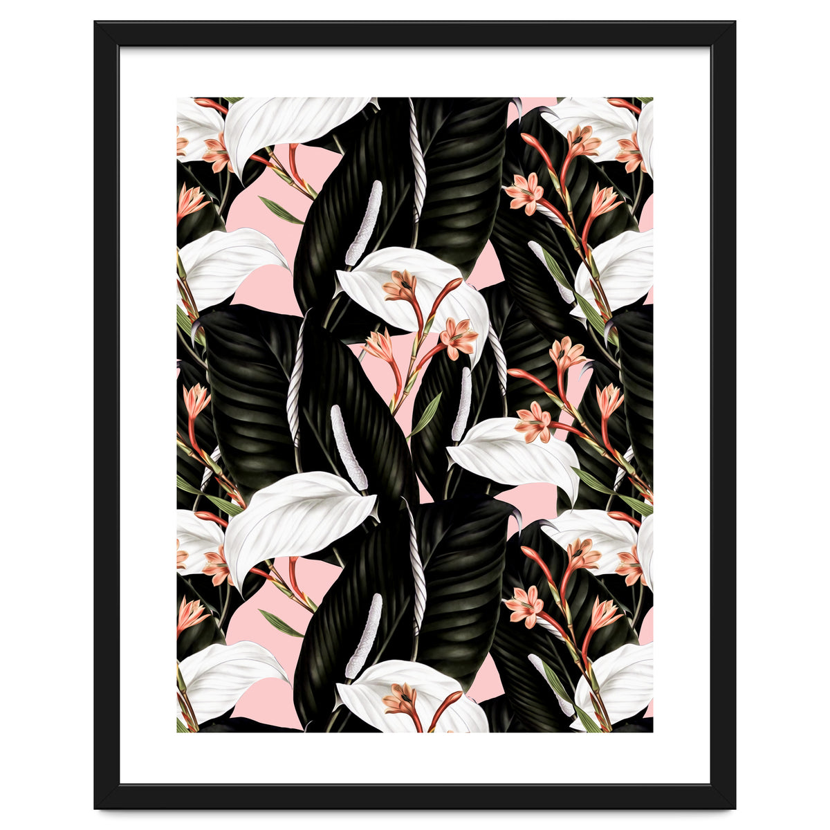 Flowery exotic botanical pink