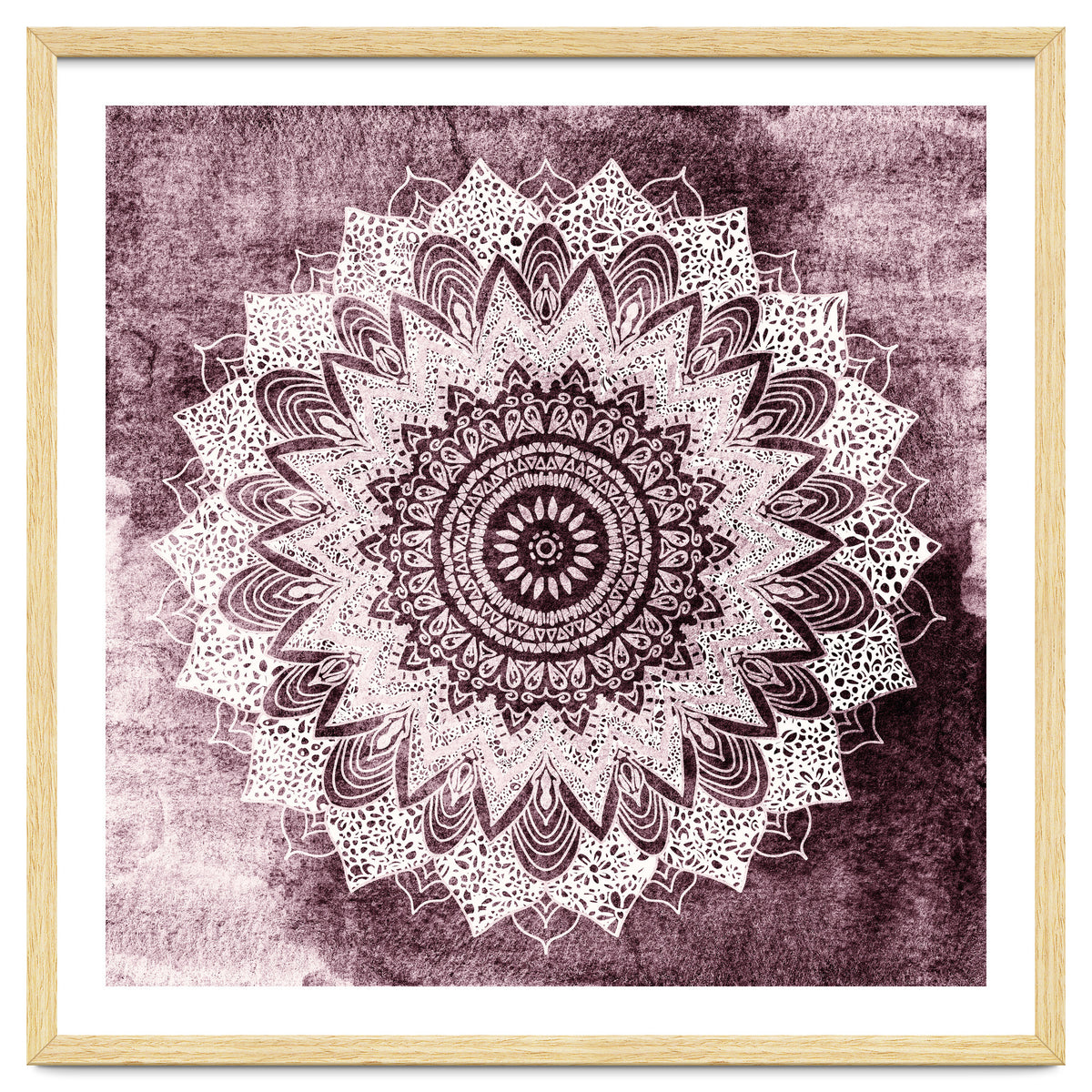 Bohochic Mandala In Burgundi