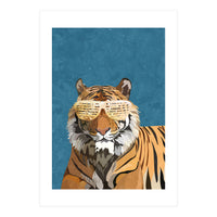 Hip Hop Tiger Blue and Gold (Print Only)