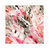 Candy Modern Pink Salmon Black Grey Acrylic Brushstrokes (Print Only) thumbnail