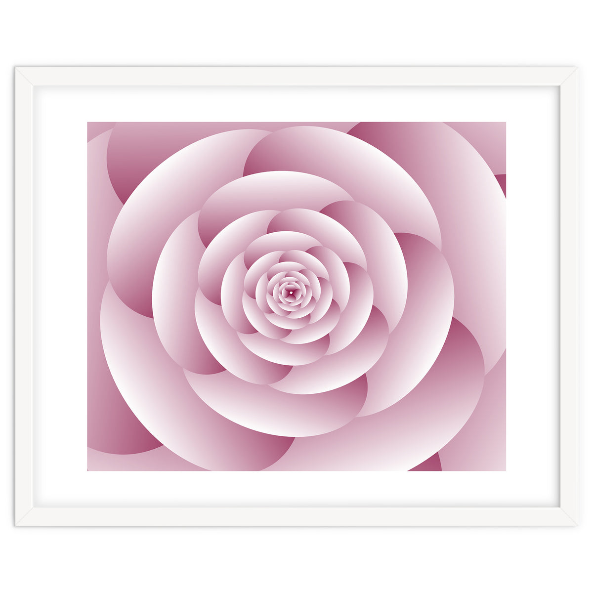 Abstract Rose Spiral 3D Art