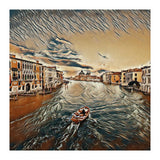 Boat In Venice`s Water Italian Tour Vintage (Print Only) thumbnail