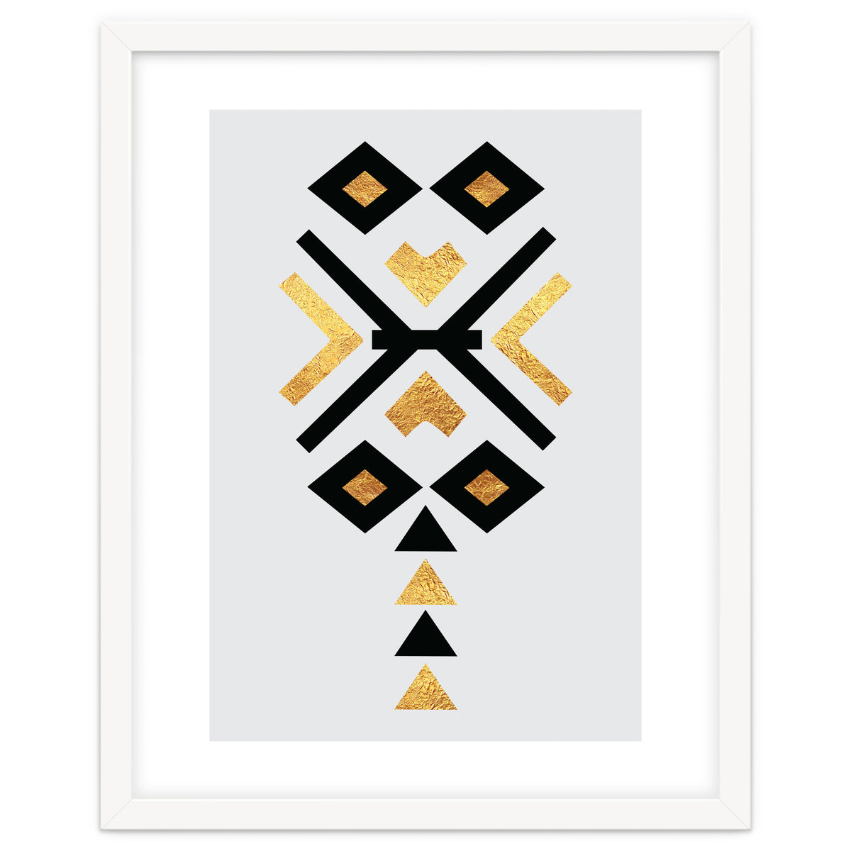 Gold And Black Abstract Tribal
