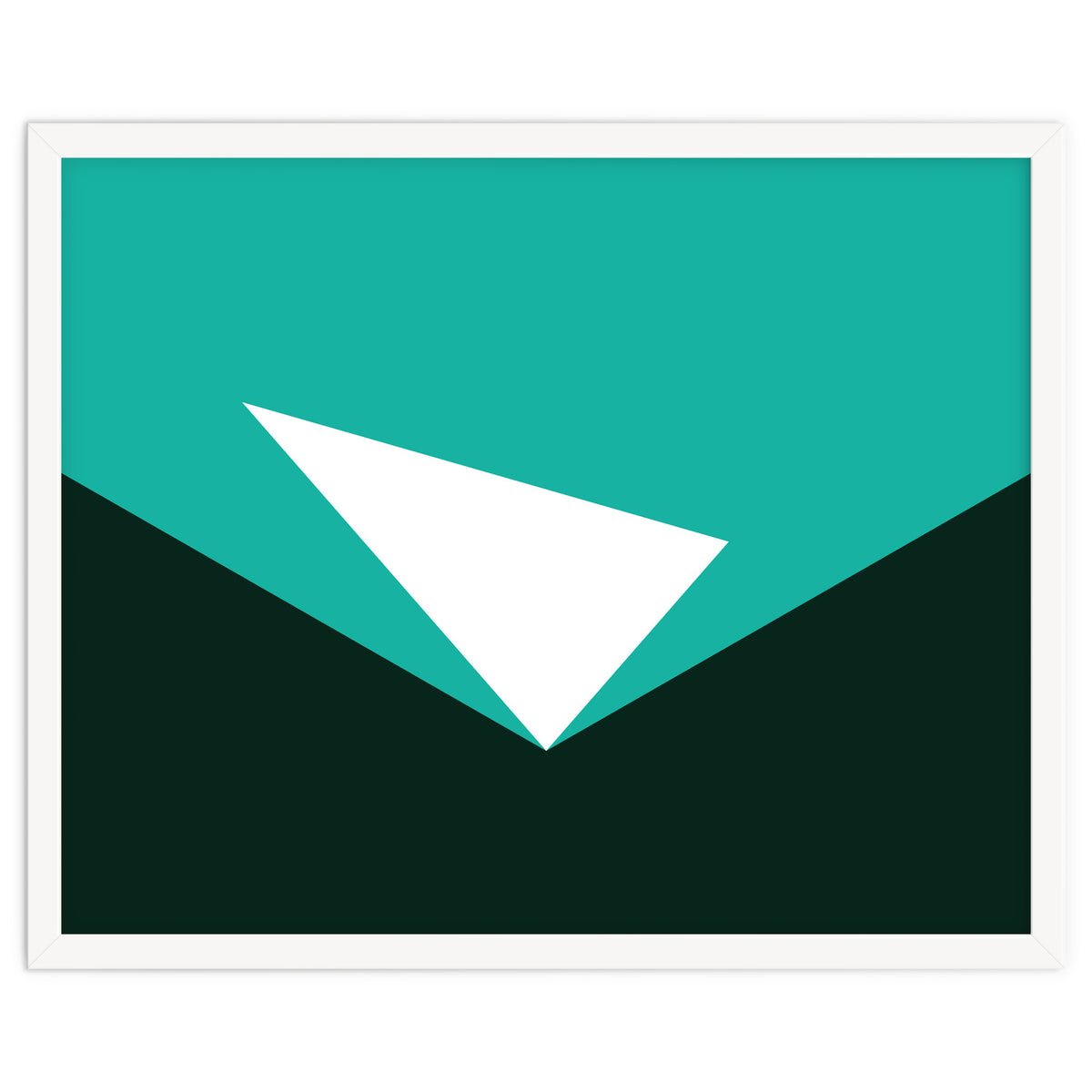 Geometric Shapes No. 57 - turquoise & black