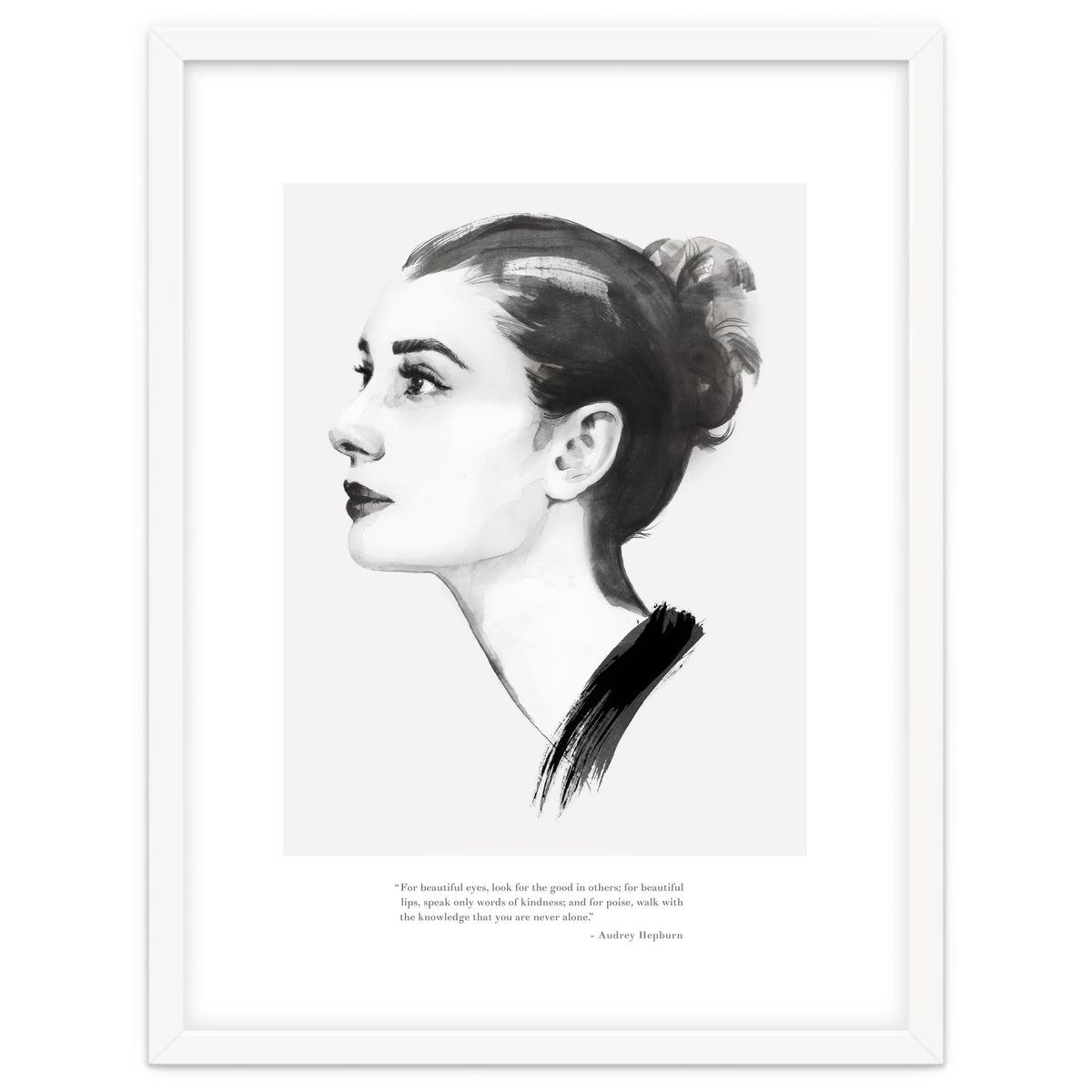 Audrey Hepburn, Quote Black
