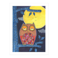 Sleepy Owl (Print Only)