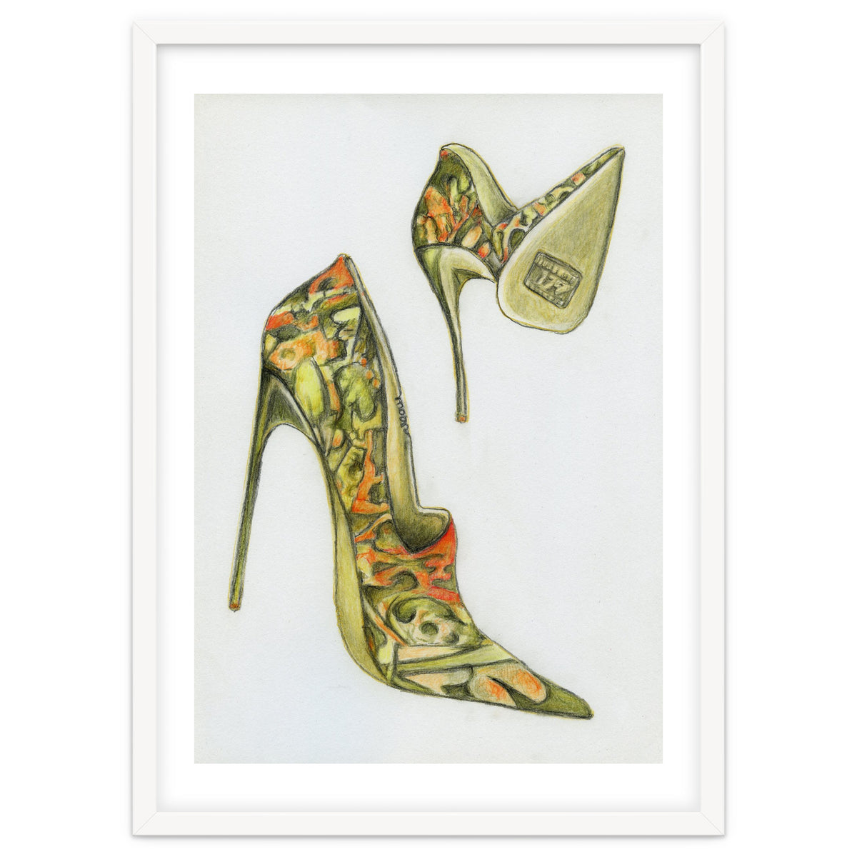 Green stiletto shoes