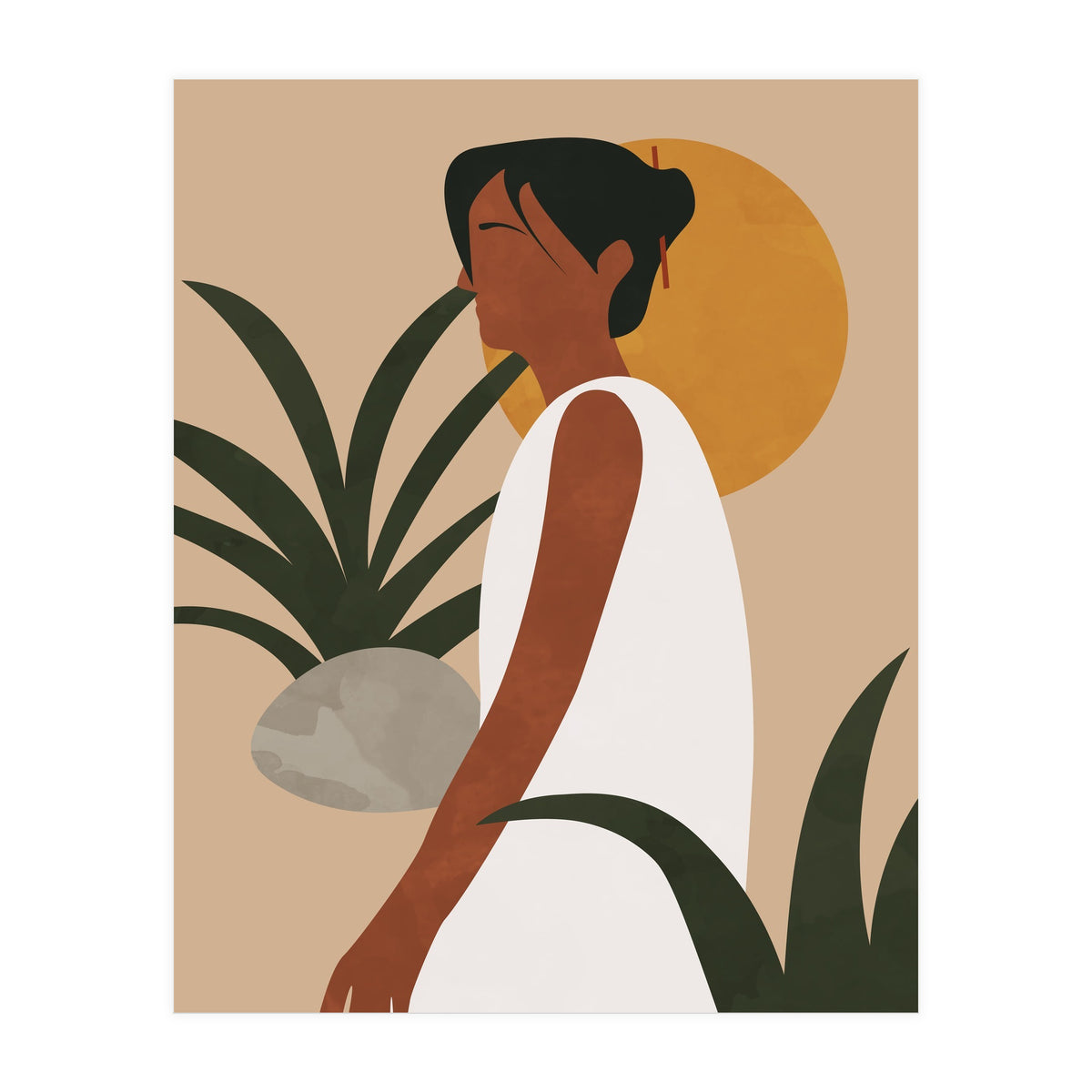 Botanical Woman - Abstract Boho (Print Only)