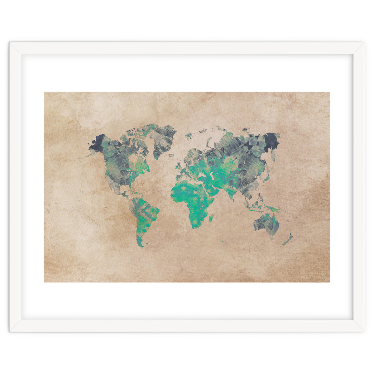world map green