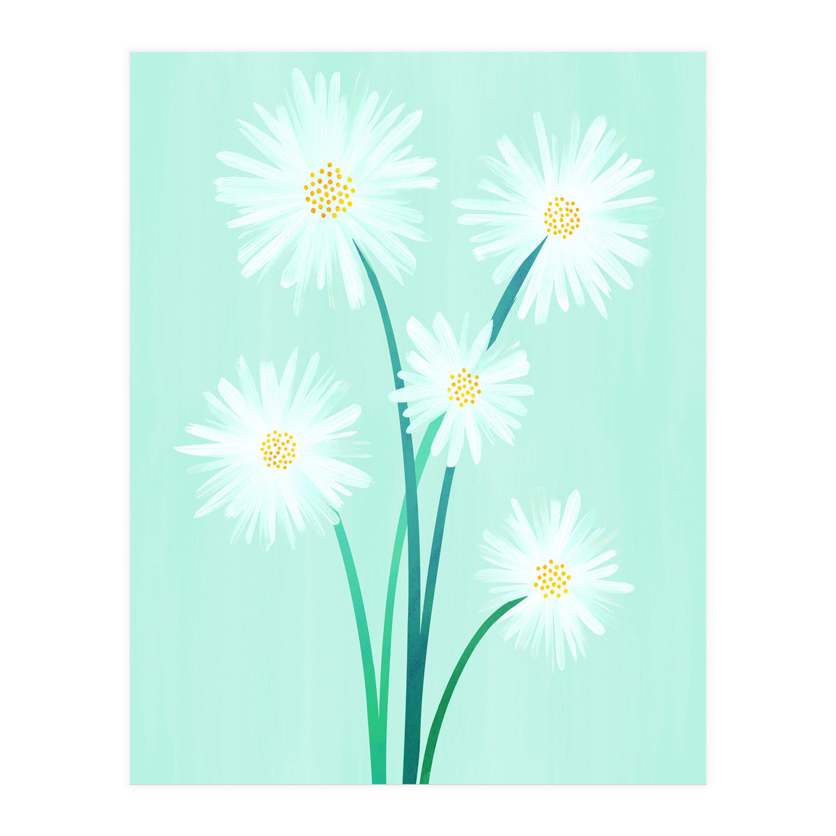 Mint Wildflower Bouquet (Print Only)