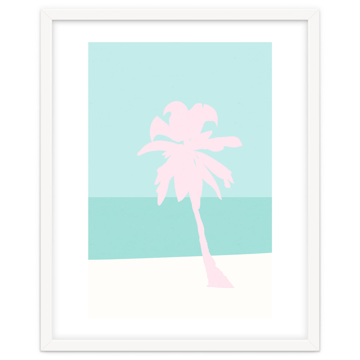 Minimal Palm Tree - Turquoise Coast