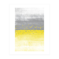 Abstract Painting No. 52 | Illuminating Yellow & Ultimate Grey (Print Only)